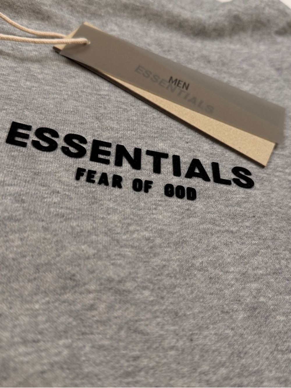 Fear of God Essentials Hoodie Light Gray Pullover Mens Womens Unisex